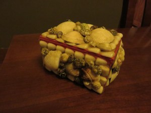 Childhood seashell jewelry box