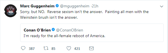 guggenheim's tone deaf tweet